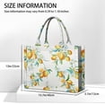 thumbnail image 3 of Large Capacity Tote Bag,Yellow Lemon Flowers White Pattern Handbag Fashion Luxury Tote Bag,15.7"x13"x 5.1" Inches,Laptop Compatible, 3 of 6
