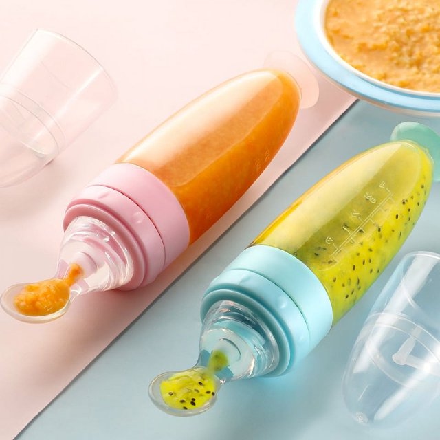 2 cucharas de alimentación para bebés, cuentagotas, cucharas de silicona para alimentar medicinas, cubiertos para niños pequeños, utensilios, accesorios para niños recién nacidos