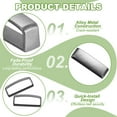 thumbnail image 3 of 1-1/2 Inch 40mm Belt Loop Keepers, Alloy Belt Strap Ring Men's Buckle for DIY Craft Belt Fixing, Light Silver Tone, 3 of 6