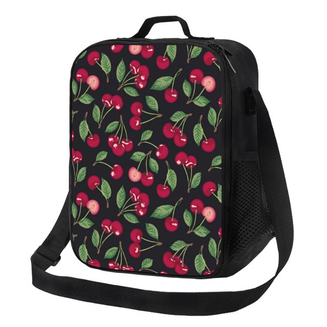 Fotbe Ripe Red Cherry Lonchera Bolsa de Almuerzo para Hombres y Mujeres, Lonchera de Gran Capacidad, Bolsa de Almuerzo Reutilizable, Bolsa Térmica Aislante
