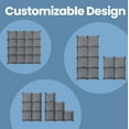 thumbnail image 4 of LEDREM 16-Cube Modular Storage System - Heavy Duty Plastic & Metal Organizer for Closet, Bedroom, Easy Snap Assembly, Gray, 4 of 5