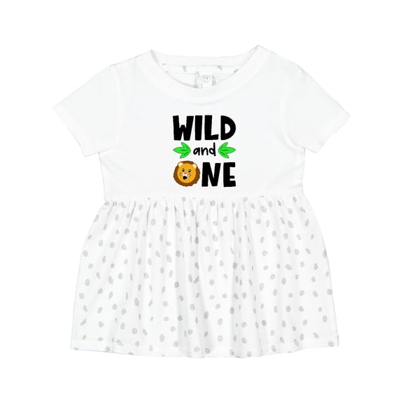 Inktastic Wild and One Cute Lion Birthday Girls Baby Dress