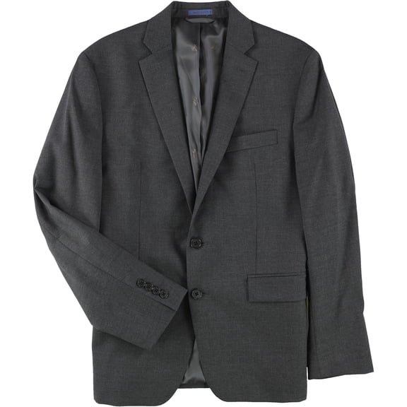 Ryan Seacrest Mens Peak Lapel Two Button Blazer Jacket, Grey, 40 Short