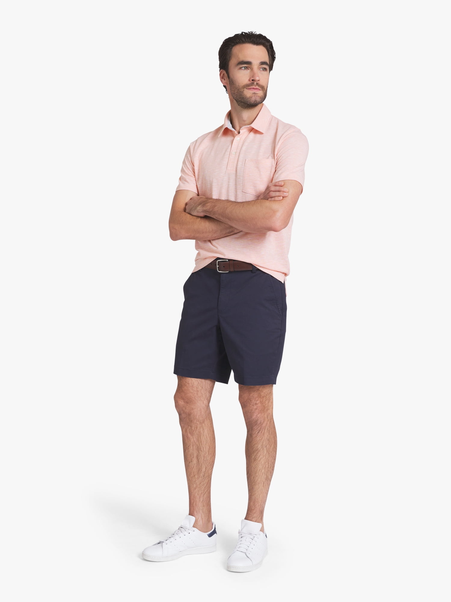 Chaps Men's and Big Men's Harbor Side Slub Short Sleeve Polo Shirt, Sizes S-3XL