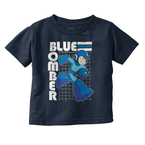 Mega Man Video Game Blue Bomber Toddler Boy Girl T Shirt Infant Toddler Brisco Brands 12M