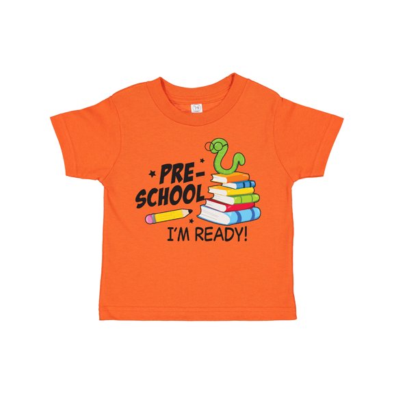 Inktastic Bookworm Ready for Preschool Boys or Girls Toddler T-Shirt