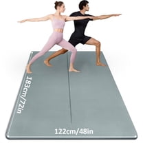 6' x 4' Large 1/3 Inch Extra Thick Double-Sided Non Slip Professional TPE Yoga Mats for Women Men, 24 Sq.Ft Exercise Mat for Yoga, Pilates and Home Workout (Gray）