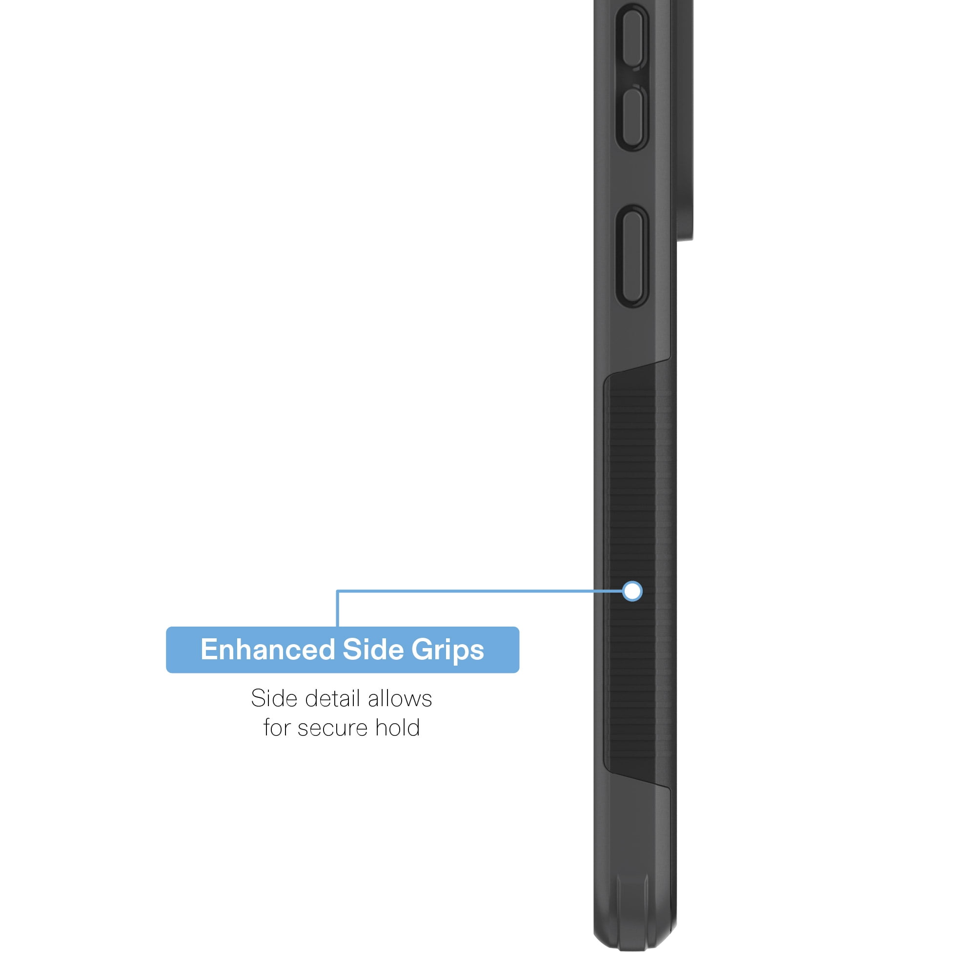 onn Magnetic Compatible Slim Rugged Phone Case for Samsung Galaxy S26 Ultra - Black/Gray