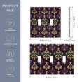 thumbnail image 2 of Yayeee Toggle Light Switch Wall Plate 2-Gang 4.56"x4.48" Decorative Outlet Cover, Gold and Purple Floral Pattern, 2 of 7