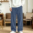 thumbnail image 6 of Pants For Kids Dqueduo Boys' Solid Color Straight Wide Leg Casual Sportswear Elastic Waist Side Pocket Corduroy Pants, Sizes 5-15 Years, 6 of 10