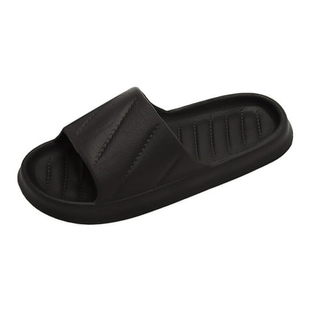 OJSFQUFP Womens Summer Slippers Men and Women Shoes Indoor and Outdoor Home Slippers Fashionable Lightweight Sandals Woman Slippers Black 40