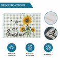 thumbnail image 6 of Sunflowers Farmhouse Placemats Set of 4, Sage Green Plaid Pastoral Rustic Placemats for Dining Table, Place Mats for Kitchen Tabletop, Waterproof Wipeable Dining Table Mats Set, 6 of 9