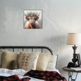 thumbnail image 4 of LH138HB-Highland cow wall art,Highland Cow with Floral Crown Canvas Art - Enchanting Farmhouse Decor, Charming Highland Cow Print for Home Ambiance, for Easy Hanging. (), 4 of 6