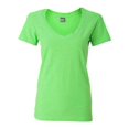 thumbnail image 1 of Camiseta con cuello en V J America Vanity talla grande color lima, 1 of 1
