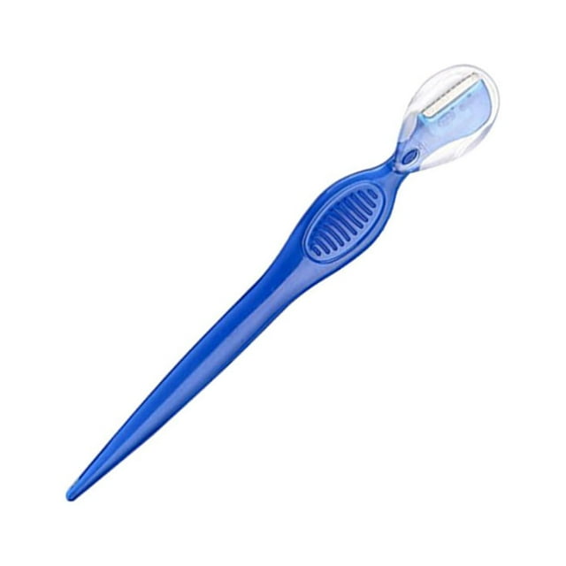 Jumpingount Herramienta de maquillaje, suministros de aseo, plantillas para ahorrar tiempo, afeitadora Facial, accesorios de estilismo, raspador, plantillas de cejas Azul transparente