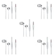 thumbnail image 2 of relayinert Metal Hifi Sounds Earbuds For PC Stable Comfortable To Wear Non-Loosing In-ear Wired Earphone Sports silver 5Set, 2 of 6