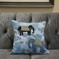 thumbnail image 5 of 26x26 Sky Black White Elephant Blown Seam Broadcloth Animal Print Throw Pillow, 5 of 5