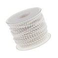 thumbnail image 1 of serony 20 Meters Pearl Beads Chain Ribbon Trim for Wedding Decor DIY White, 1 of 9