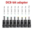 thumbnail image 1 of Adaptador Convertidor Kits de conector de puntas de adaptador de corriente CC para computadora portátil de 5,5x2,1 mm para Lenovo (8 en 1) Likrtyny Para estrenar, 1 of 9