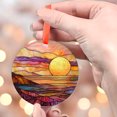 thumbnail image 4 of Ornament Window Hanging, Sparkling Sea Suncatcher Diamond Glass Panel Hangings Scenery Sun Catchers Decor for Birthday for Women, Men, Wife, Aunt, and Mom, 2025, Festive Home, 4 of 5