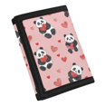 thumbnail image 2 of Chririnla Panda Hearts Compact Kids Trifold Wallet, Polyester Children's Wallet Portable Boys Trifold Wallet for Sports Travel, 2 of 6