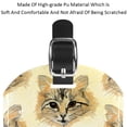 thumbnail image 4 of Square 2Pack PU Leather Cats Animal Cruise Luggage Tag with Privacy Cover and Name ID Tag for Travel Handbags Backpacks Luggage Tags, 4 of 6