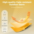 thumbnail image 5 of Alpha Joy 15ft Extra Large Outdoor Patio Double-Sided Umbrella with Solar Lights & Umbrella Base, Gold Yellow, 5 of 6