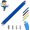 Blue, variant on Offset Extension Wrench, Bolt Hero Wrench, 15.4" Zero-Degree Chain-Drive Extender, Extension Wrench Offset Impact with Versatile 1/4", 3/8", 1/2" Square Drive Adapters