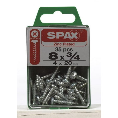 

2Pc Spax 4111010400202 Multi-Material Screw Phillips 8 X 3/4 Box 35