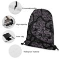 thumbnail image 4 of Hello Kitty Drawstring Backpack Water Resistant String Bag Sackpack Cinch for Sports, Gym, Travel, Swimming, Yoga, Beach, 4 of 7