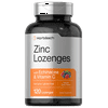Zinc Lozenges | 120 Count | With Echinacea & Vitamin C | Vegetarian, Non-GMO, & Gluten Free Supplement | Natural Berry Flavor | By Horbaach