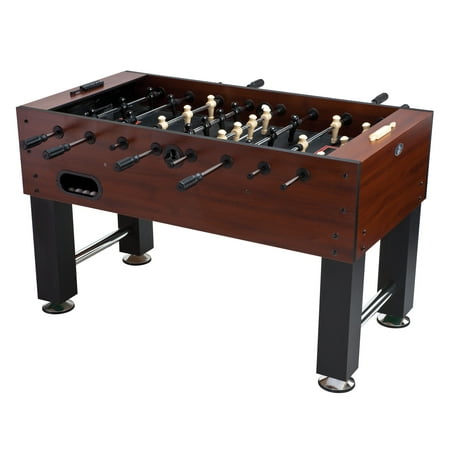 Fat Cat Tirade MMXI 4.5’ Foosball Table with Robot Style Players, Family Style Soccer Game with Mahogany Wood Finish and Abacus