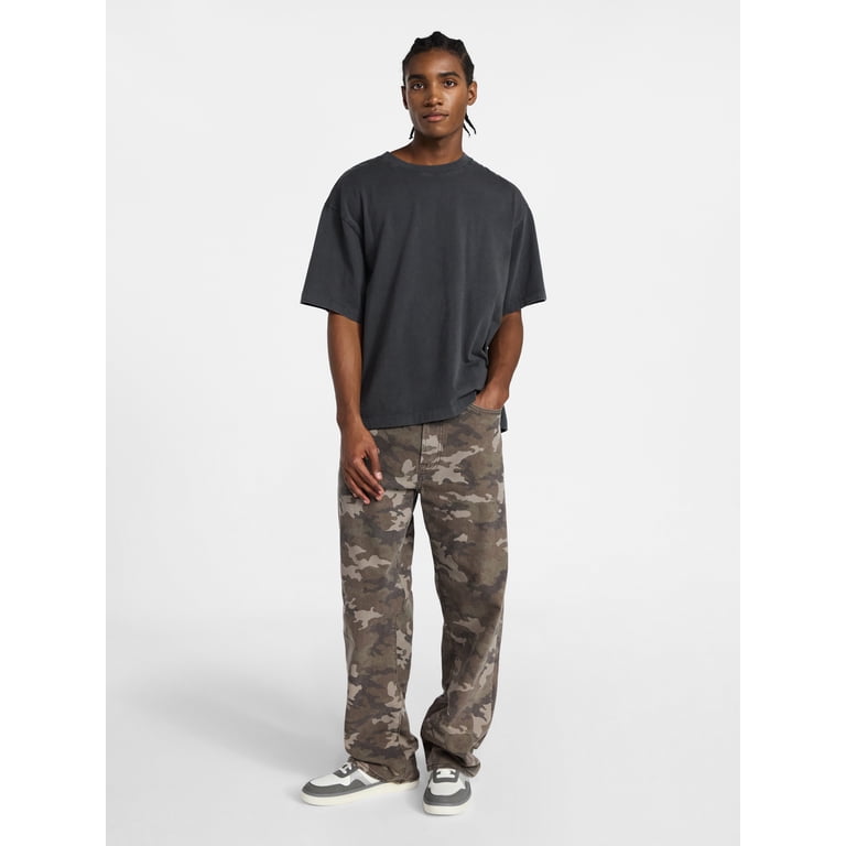 No Boundaries Men's Baggy Fit Jeans, Tonal Woodland Camo photo 2