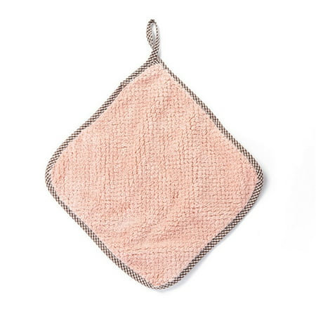 

100PCS Cleaning Towel Absorbent Kitchen Hand Dishcloth Coral Velvet Fiber Household Washing Rag Skin Color