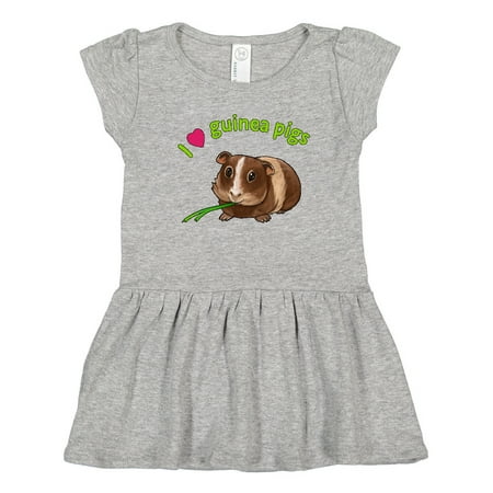 

Inktastic I Love Guinea Pigs Gift Toddler Girl Dress