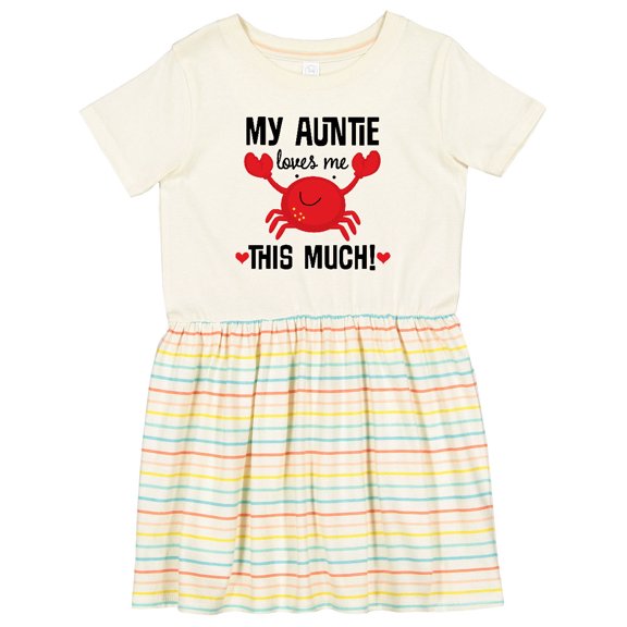 Inktastic My Auntie Loves Me Nephew Girls Toddler Dress