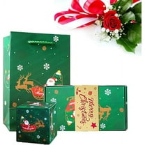 Christmas Surprise Box for Money, Exploding Surprise Box Xmas Santa Gift Box Surprise Gift Box Green Bouncing Money Box Cash Explosion Gift Box for Present Christmas Party Supplies (Green-19pcs)