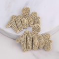 thumbnail image 3 of Nuevos pendientes de moda con diseño de cuentas y letras geométricas para mujer Temp--211125-Código de modelo 9187 211125, 3 of 5