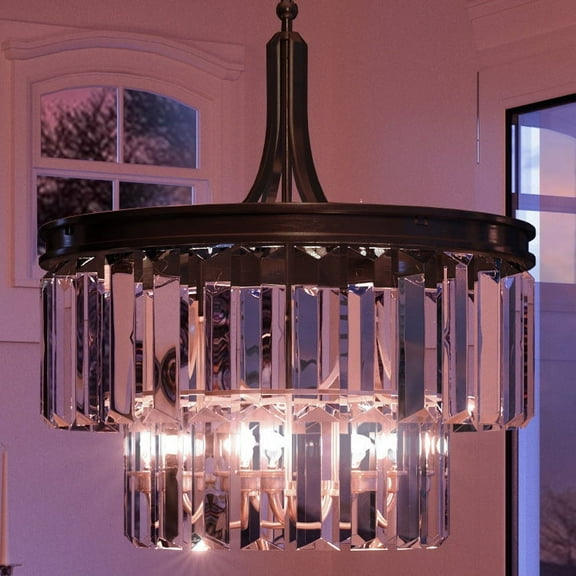 Luxury Cosmopolitan Indoor Ceiling Light, 19''H x 16.25''W, with Traditional Style Elements, Posh Design, Olde Bronze Finish and Glass, UHP2469