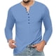 thumbnail image 1 of Blusas y camisas de manga larga con cuello redondo para hombre, cuello redondo, botones, boca plana, deportivas para hombre, blusas y camisas de manga larga con cuello redondo para hombre, 1 of 5