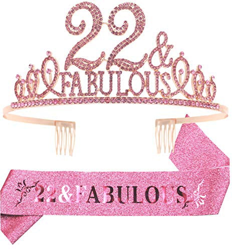 22Nd Birthday Tiara And Sash It’S My 22Nd Happy 22Nd Birthday Party Supplies 