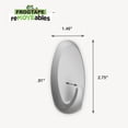 thumbnail image 5 of FrogTape reMOVEables Medium Brushed Nickel Heavy Duty Hooks, 2 Hooks and 4 Adhesive Strips, 5 of 16