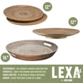 thumbnail image 2 of Lexa Bamboo 4 Piece Serving Tray & Plate Set, Black, 2 of 5