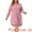 Pink, variant on Unique Bargains Women's Plus Size Button Down Pajama Dress Sleepwear Nightshirt 3X Pink