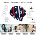 thumbnail image 5 of Vsdgher Patriotic Star Slouchy Beanie Hat for Men/Women, Skull Cap Chemo Cap Night Sleeping Cap, 5 of 8