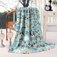 thumbnail image 2 of Cute Akita Dog Beagle Bulldog Rottweiler Dachshund Blanket,Comfortable Soft Flannel Throw Blanket,All Season,Warm Lightweight Blankets for Sofa Bed Couch Living Room Chair,60"x80", 2 of 4