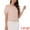 Light Pink, variant on Cropped Tweed Puff Short Sleeve Crew Neck Office Blazer L Light Pink