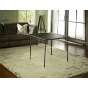 Cosco 34" Vinyl Upholstered Steel Frame Folding Table, Black