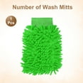 thumbnail image 3 of Chenille Microfiber Car Wash Mitts 9.8" x 7.9" Scratch Free Wash Gloves Absorbent Double Sided Plush Cleaning Drying Mitts for Car Washing Home Green, 3 of 7