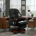 thumbnail image 3 of Jones Executive Chair with Massage Big and Tall Home Office Desk Chair Back Task Desk Chair Leather Soft Classic Luxury Boss Executive Swivel Office Chair, 3 of 15
